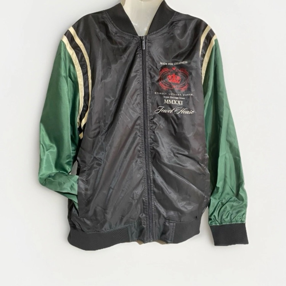 Jewel House XL men’s colorblock full zip windbreaker jacket